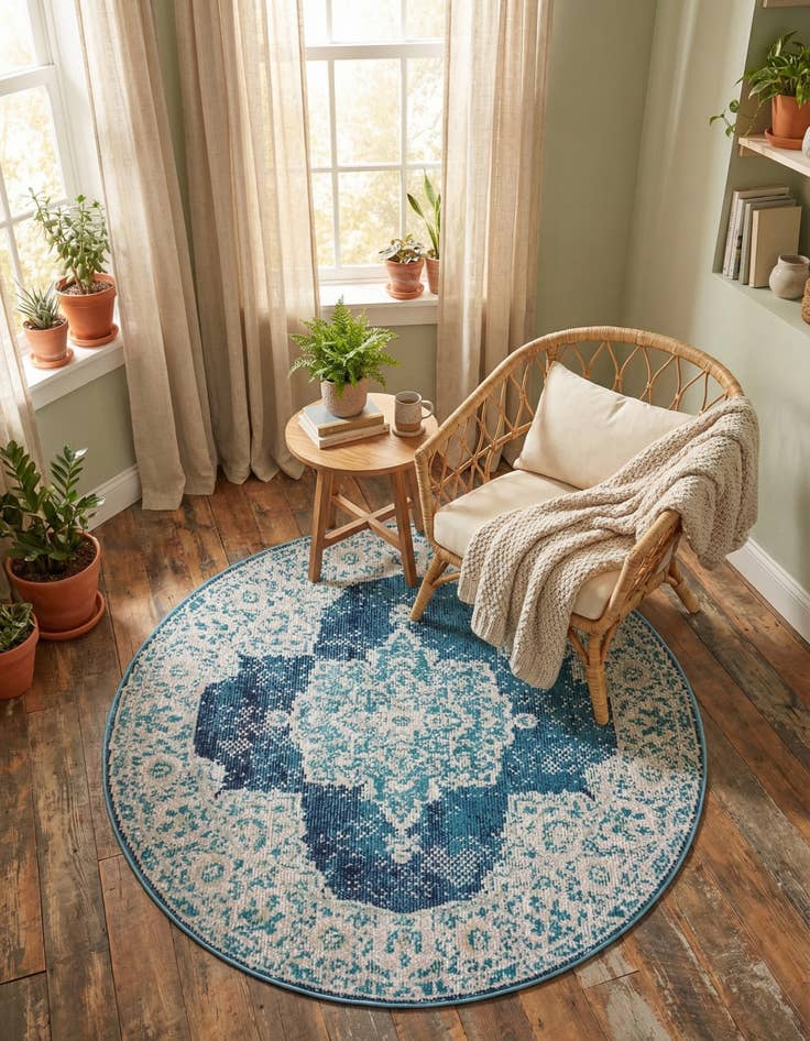 Detail image of 4' x 4' Amulet Round Rug