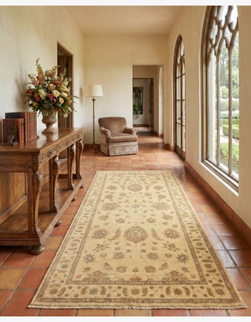 5' x 10' Hand Knotted Peshawar Ziegler Oriental Runner Rug