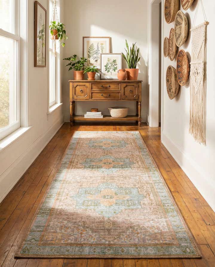 2' x 6' Washable Timeless Runner Rug