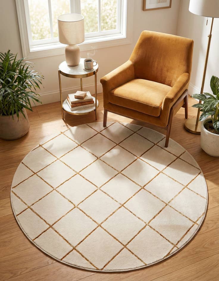 Detail image of 6' x 6' Vogue Geo Round Rug