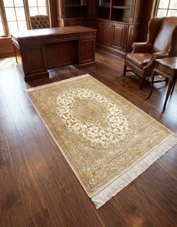 3' 5 x 4' 10 Ghom Silk Rug