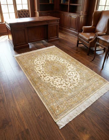 3' 5 x 4' 10 Ghom Silk Rug