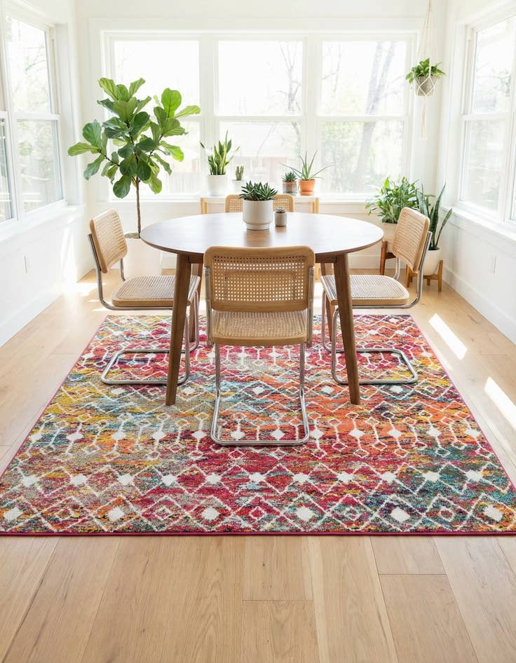 Detail image of 6' x 6' Moroccan Trellis Square Rug