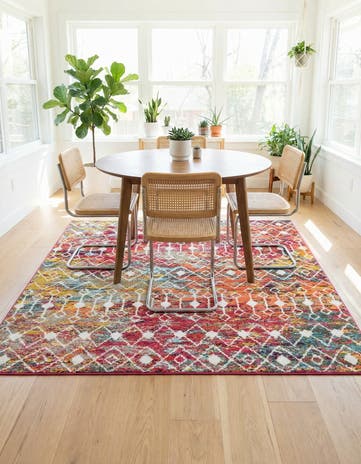 6' x 6' Moroccan Trellis Square Rug