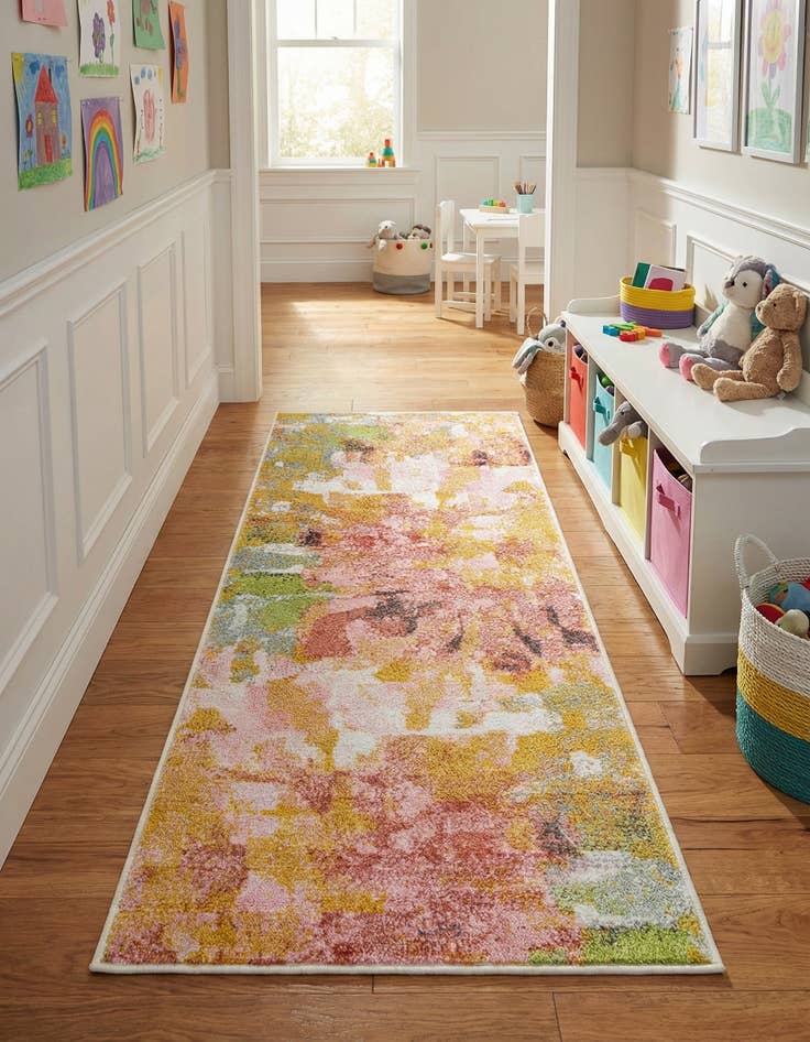 Detail image of 2' 2 x 5' 1 Abstract Whimsy Kids Runner Rug