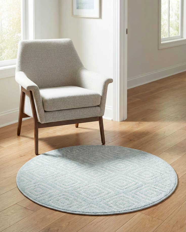 Detail image of 3' x 3' Easy-Clean Sabrina Soto Indoor / Outdoor Round Rug