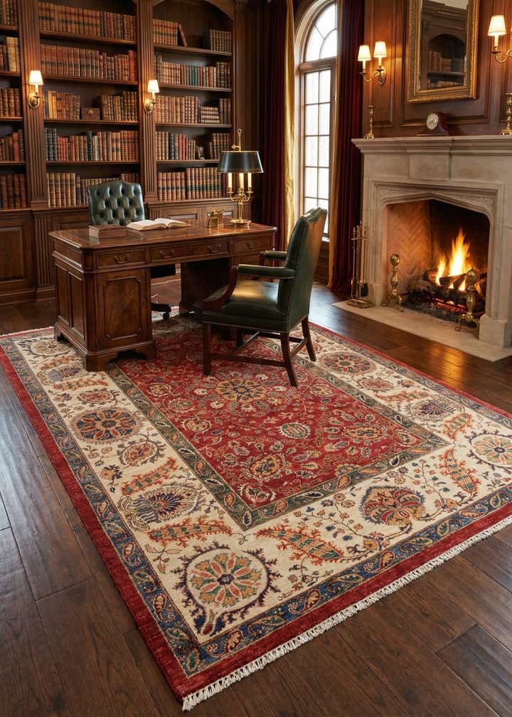 6' 9 x 9' 8 Hand Knotted Ariana Ziegler Rug
