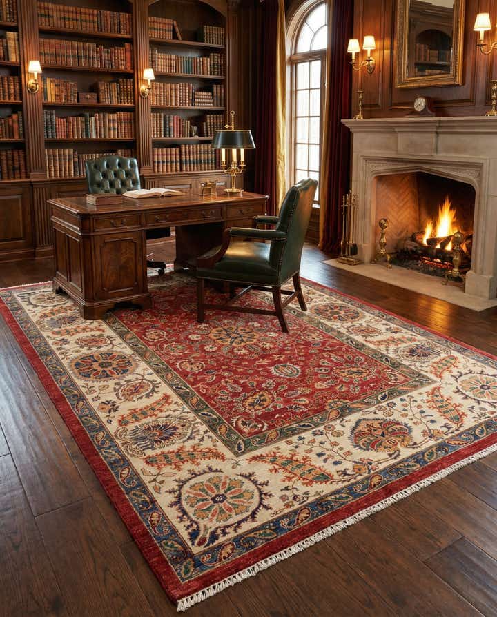 6' 9 x 9' 8 Hand Knotted Ariana Ziegler Rug