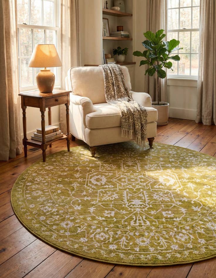 Detail image of 8' x 8' Modern Classical Round Rug