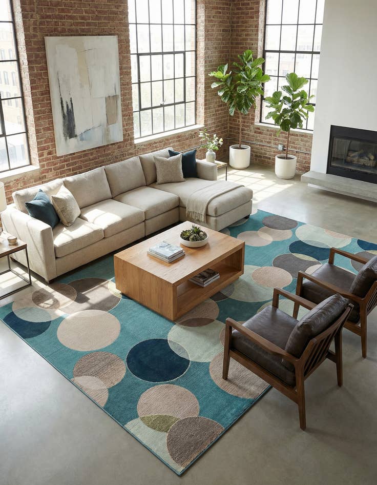 Detail image of 10' 6 x 16' 5  Washable Spectrum Rug