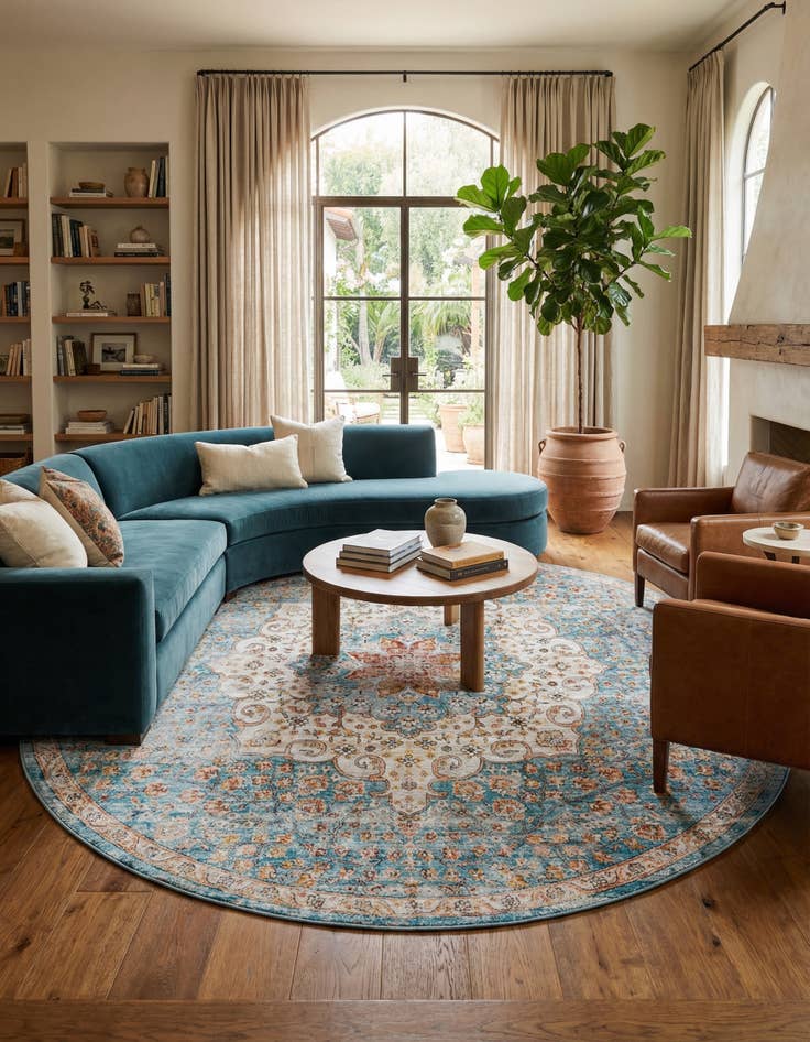 Detail image of 10' 2 x 10' 2 Newport Round Rug