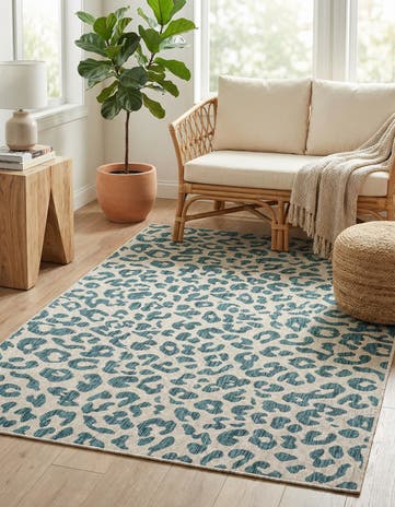 5' 3 x 8' Easy-Clean Safari Indoor / Outdoor Rug