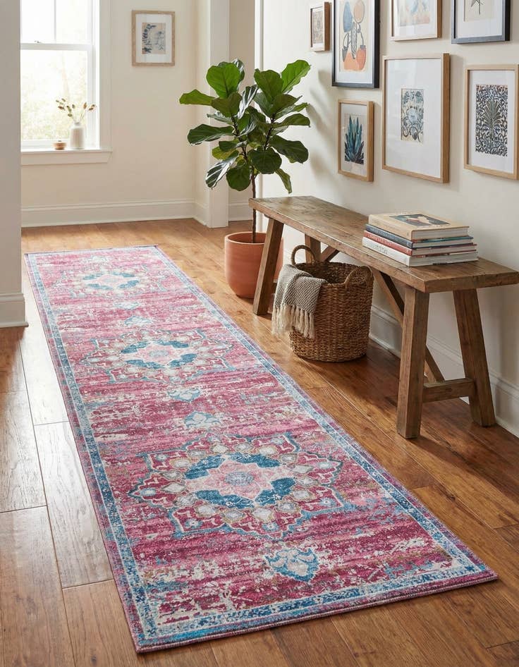 Detail image of 2' 7 x 12' Washable Francesca Runner Rug