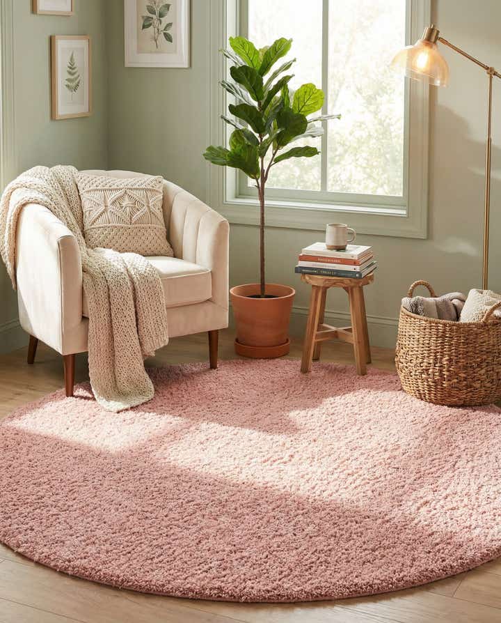 7' 10 x 7' 10 Zermatt Shag Round Rug