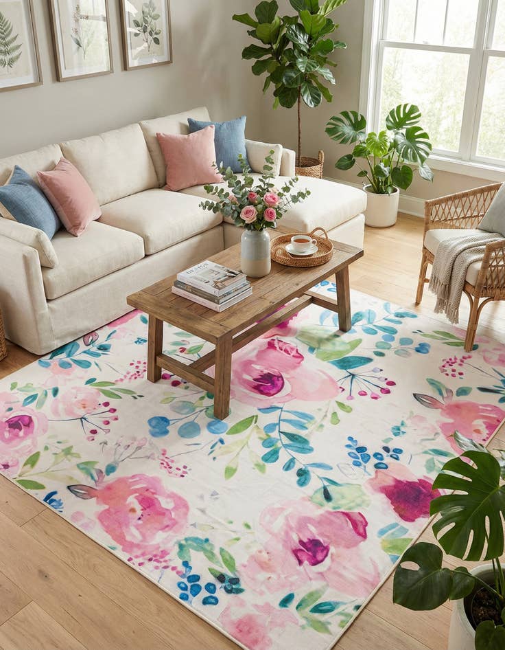 Detail image of 10' x 10'  Washable Jill Zarin Caribbean Indoor / Outdoor Square Rug