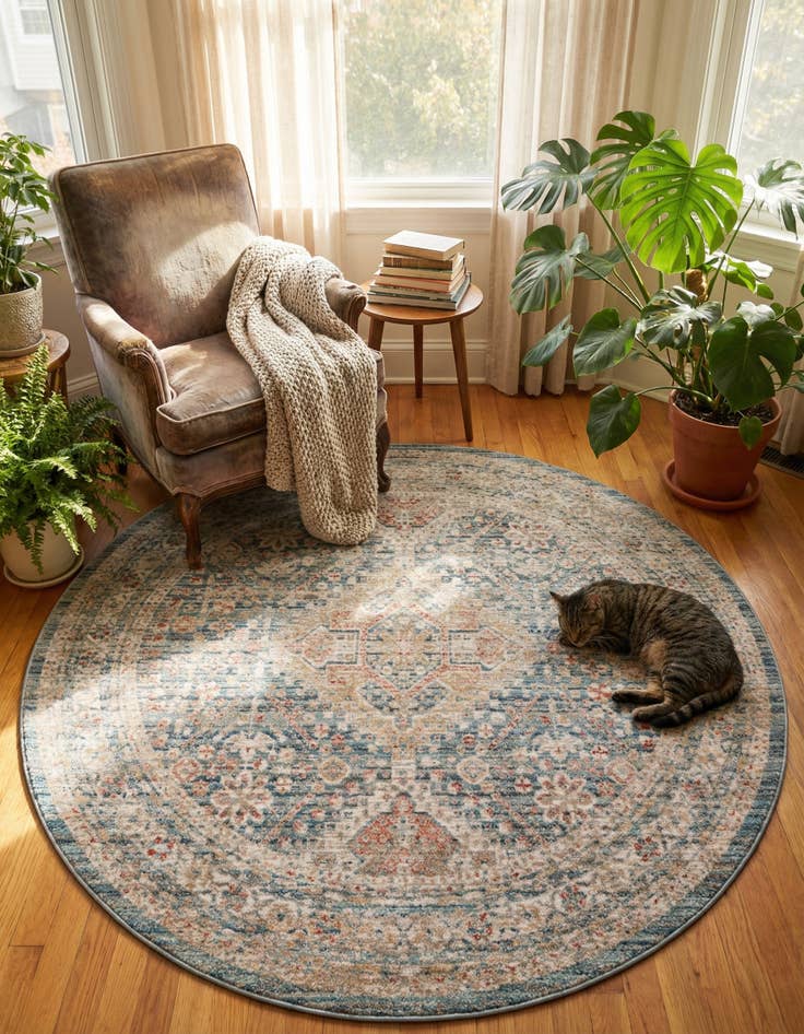 Detail image of 5' x 5' Noble Round Rug