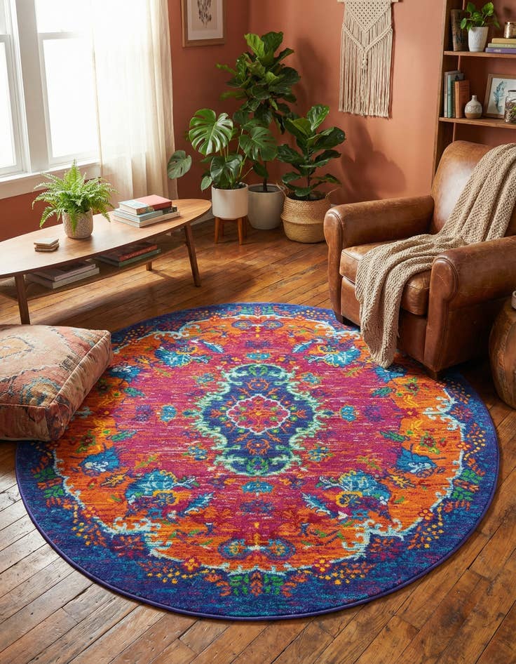 Detail image of 5' 3 x 5' 3 Calypso Round Rug