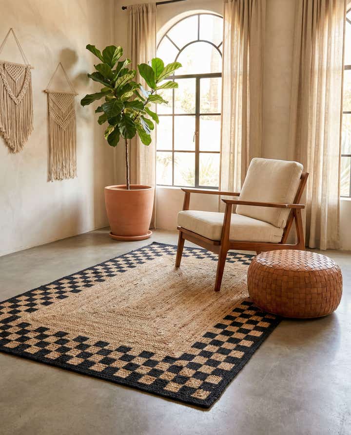 5' 1 x 8' Hand Woven Laurel Handwoven Jute Rug