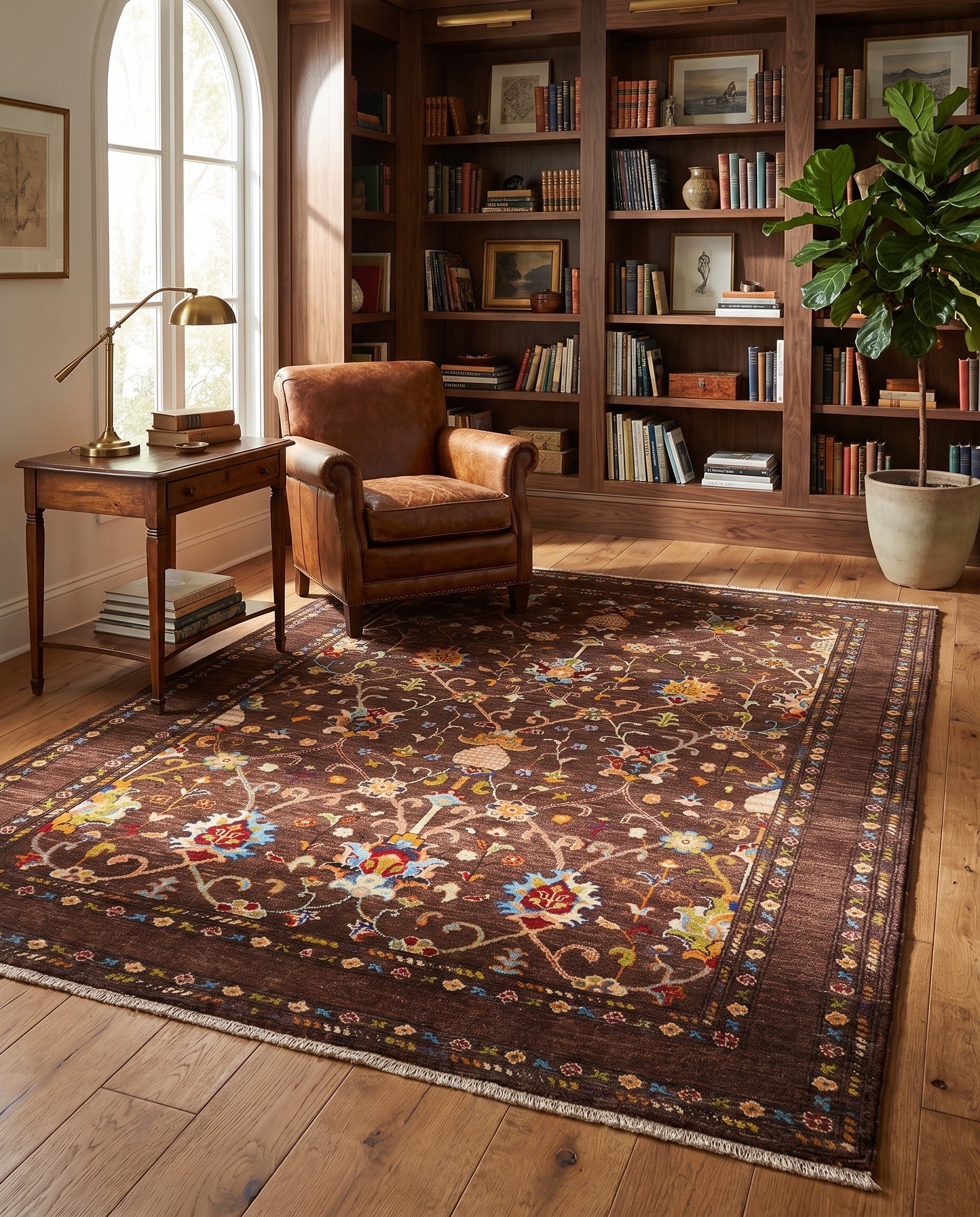 4' 11 x 6' 5 Hand Knotted Modern Ziegler Rug