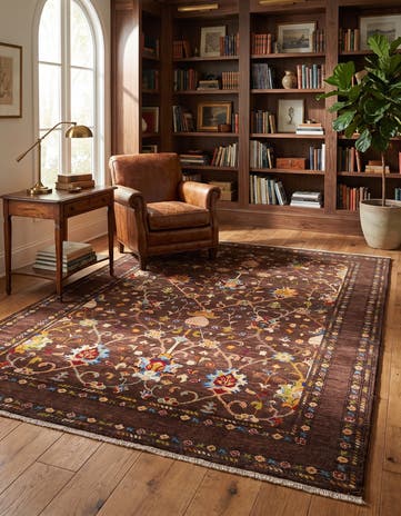4' 11 x 6' 5 Hand Knotted Modern Ziegler Rug