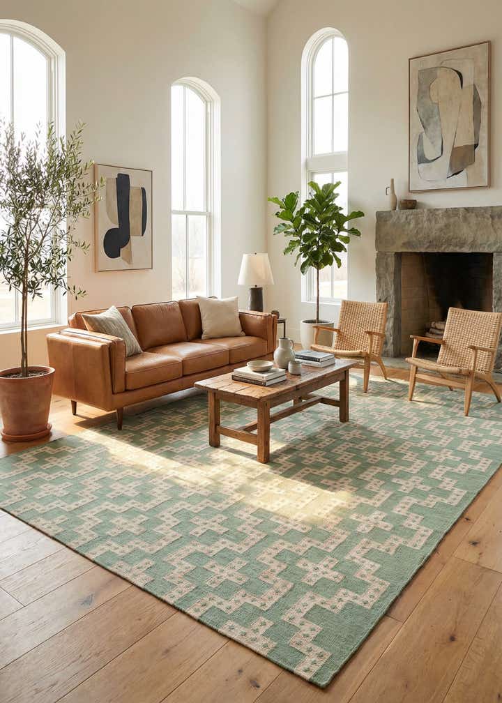 10' x 14' 1 Hand Woven Kilim Wool Rug