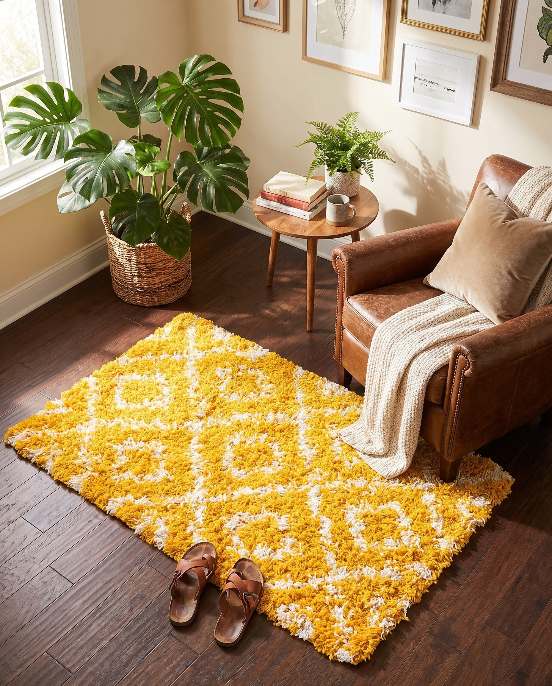 2' x 3' Trellis Shag Rug