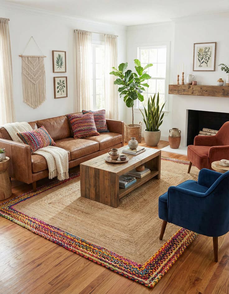 Detail image of 8' x 10' Handmade Braided Jute Rug