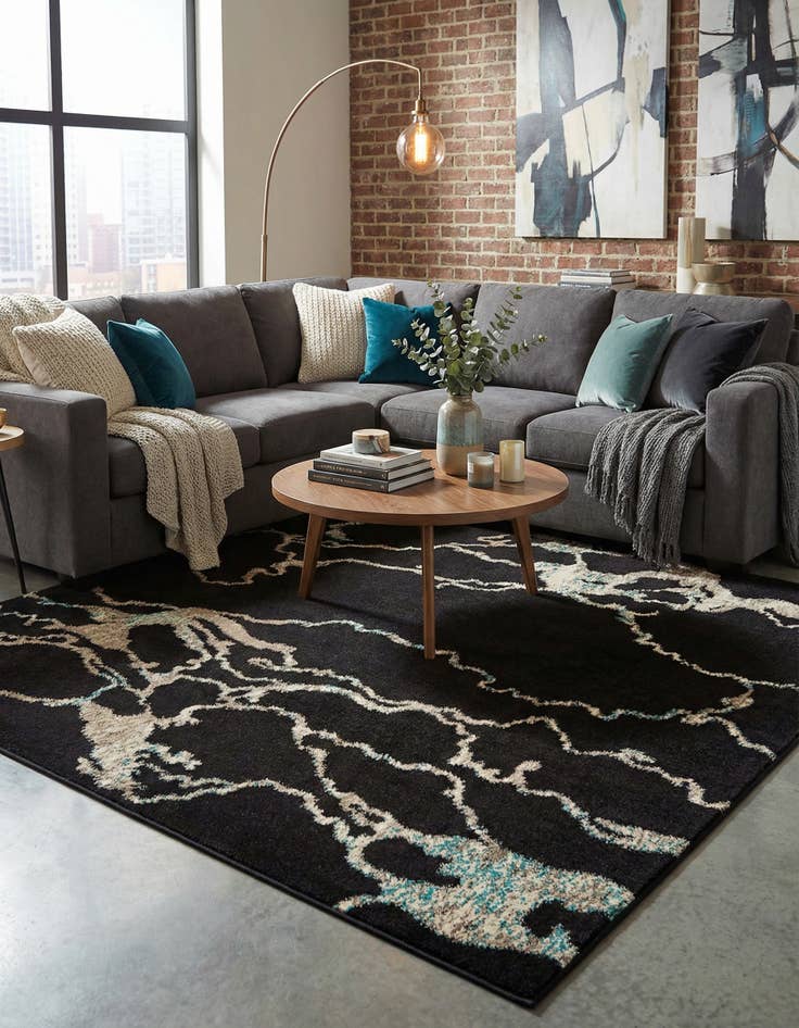 Detail image of 7' 10 x 7' 10 Carrington Square Rug