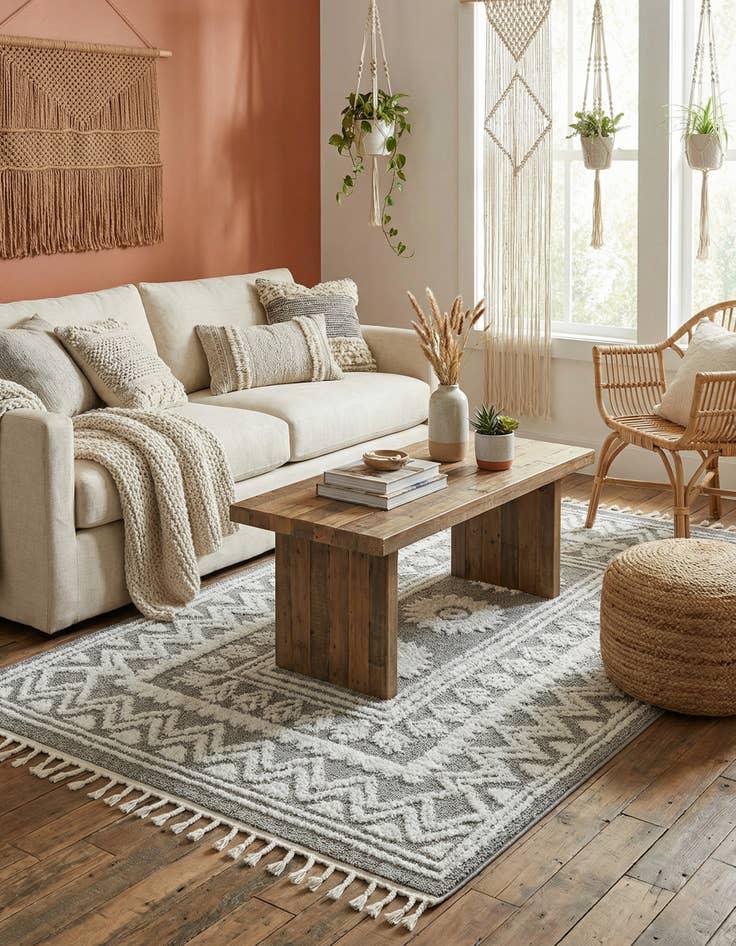 Detail image of 5' 3 x 8' Boho Rug