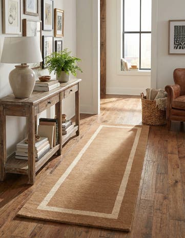2' x 6' 1 Jill Zarin Border Wool Runner Rug