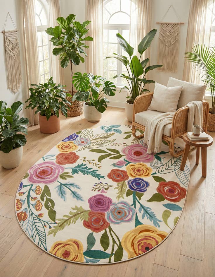 Detail image of 7' 10 x 10' Blossom Oval Rug