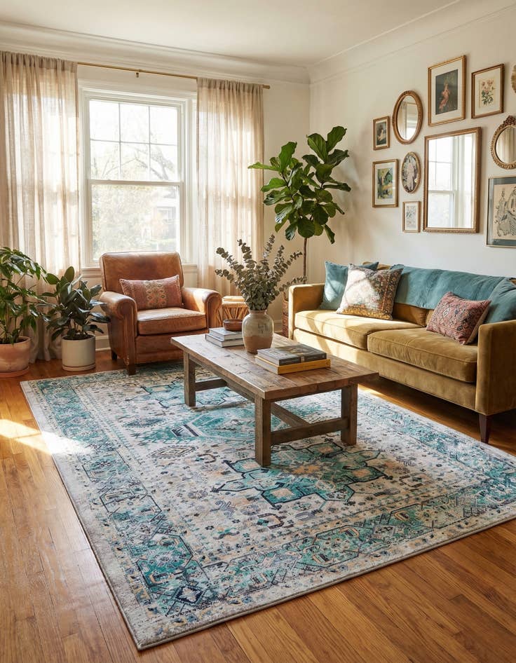 Detail image of 6' x 9' Washable Yara Rug