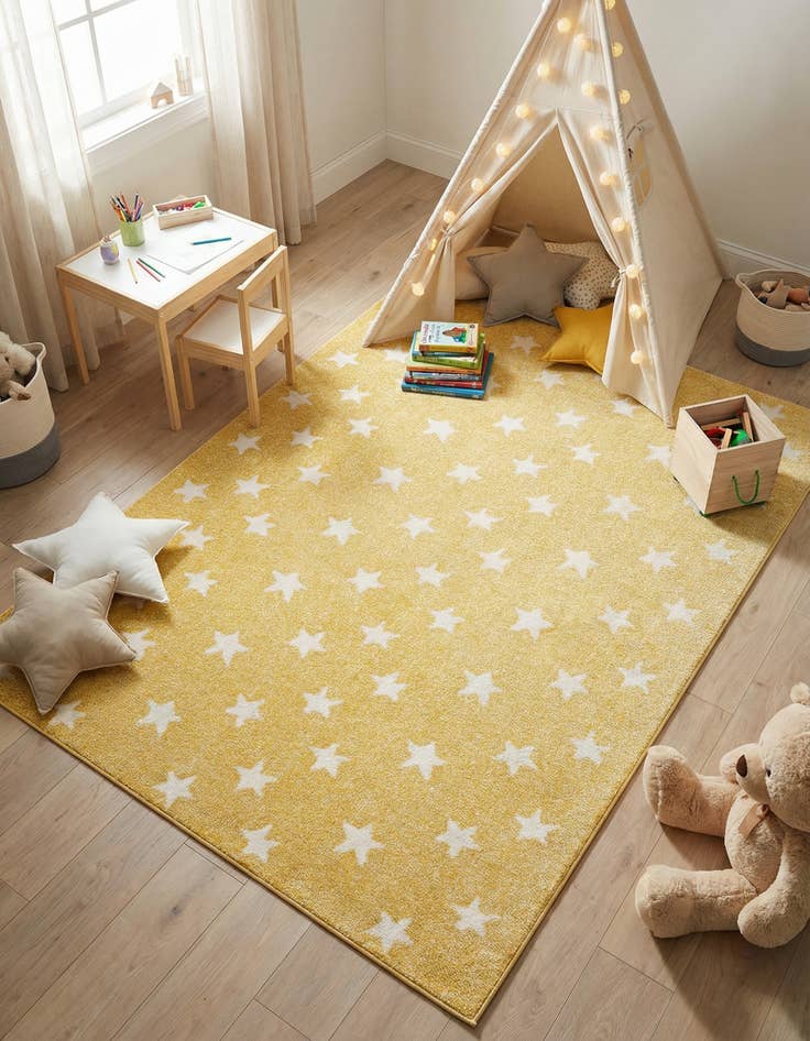 Detail image of 5' 3 x 8' Whimsy Kids Rug