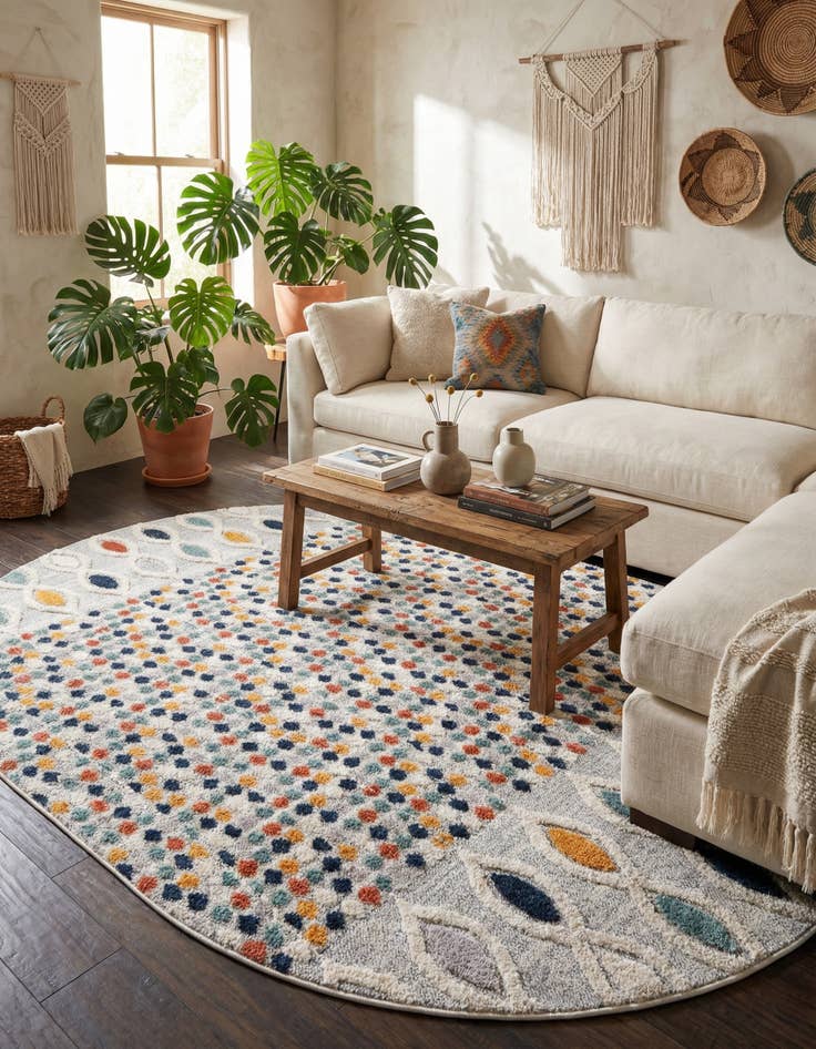 Detail image of 7' 10 x 10' Cherokee Oval Rug