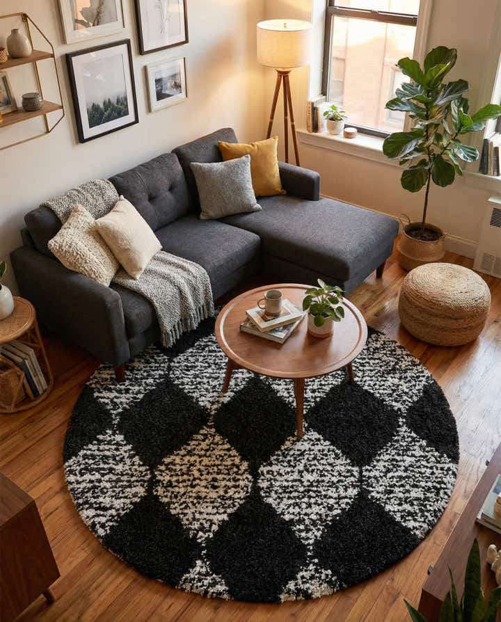 5' 3 x 5' 3 Serenity Shag Round Rug