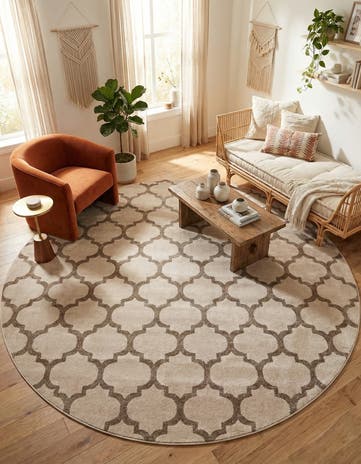 10' x 10' Lattice Round Rug