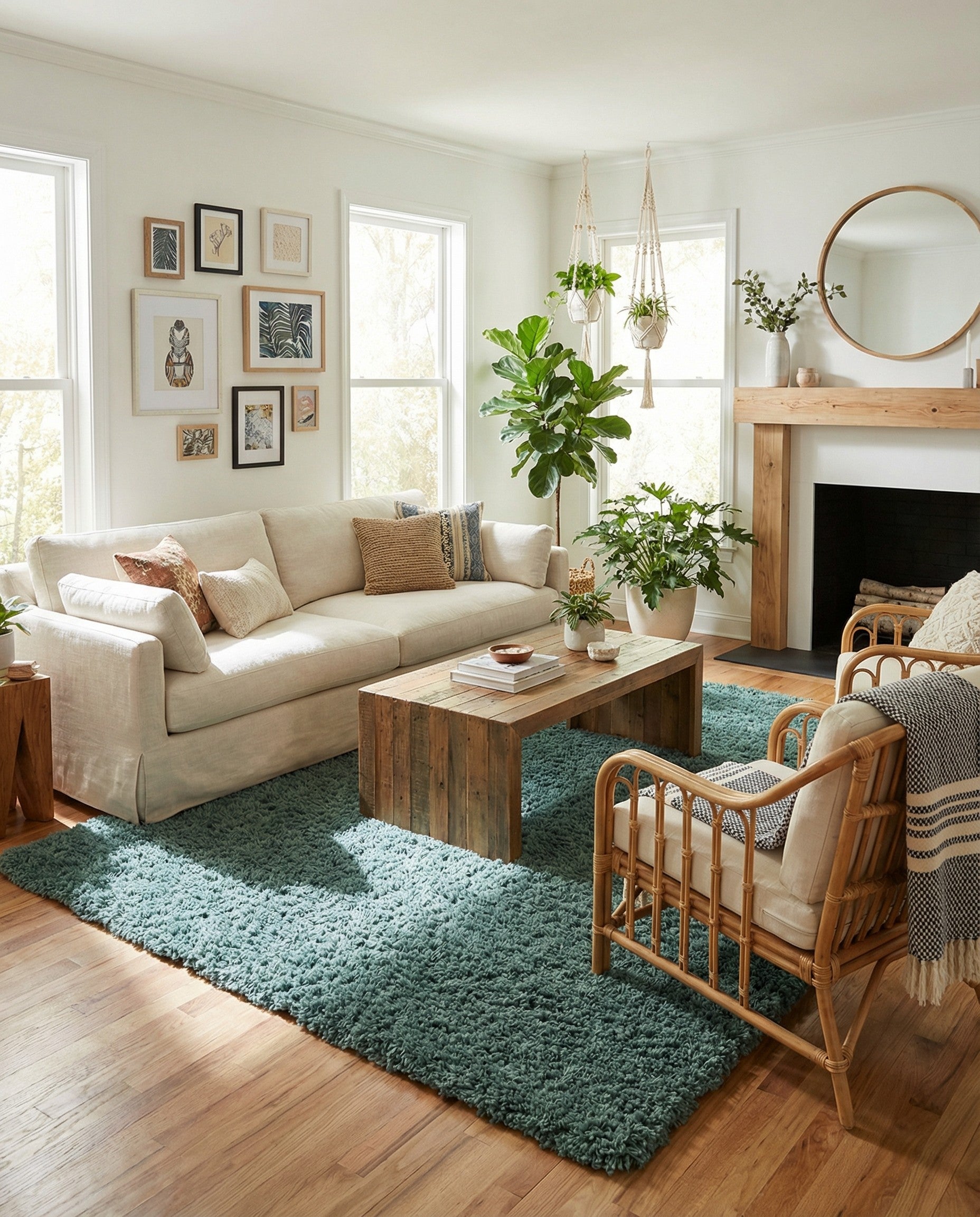 Forest Green 6' x 9' Infinity Shag Rug | Rugs.com