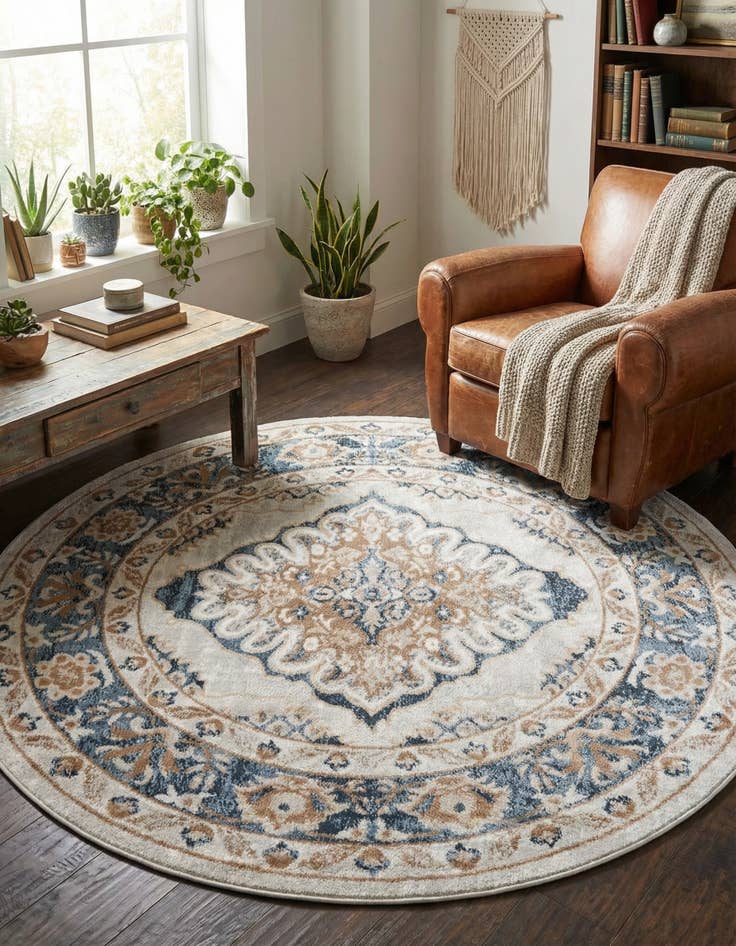 Detail image of 7' x 7' Oxford Round Rug