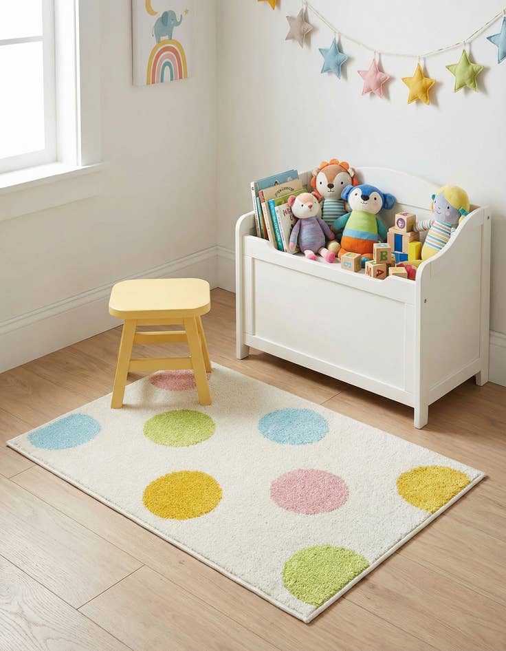 Detail image of 2' 2 x 3' Whimsy Kids Rug