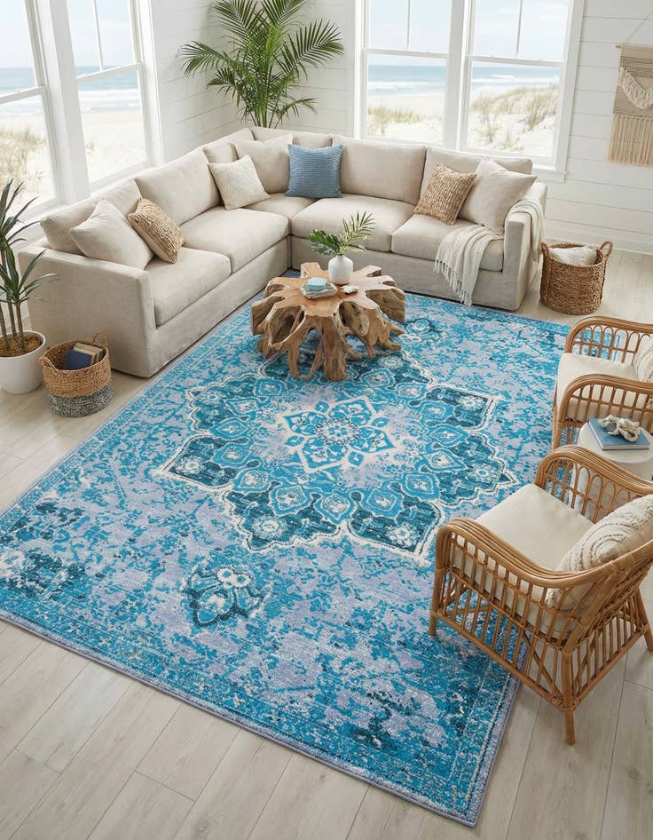 Detail image of 10' 6 x 13'  Washable Renaissance Rug