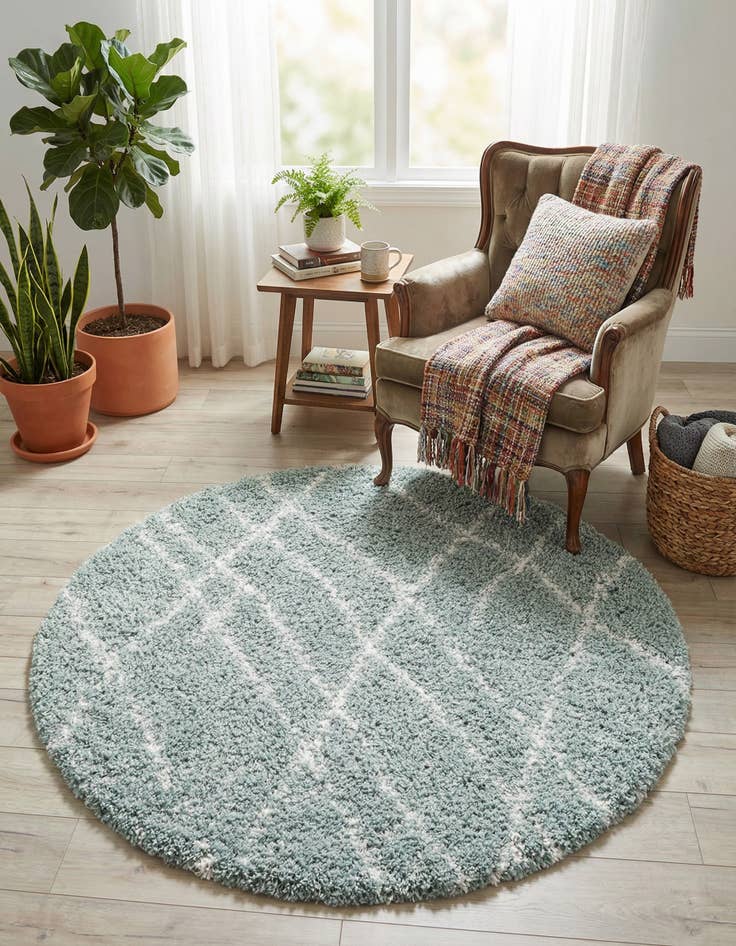 Detail image of 4' x 4' Soft Touch Shag Round Rug