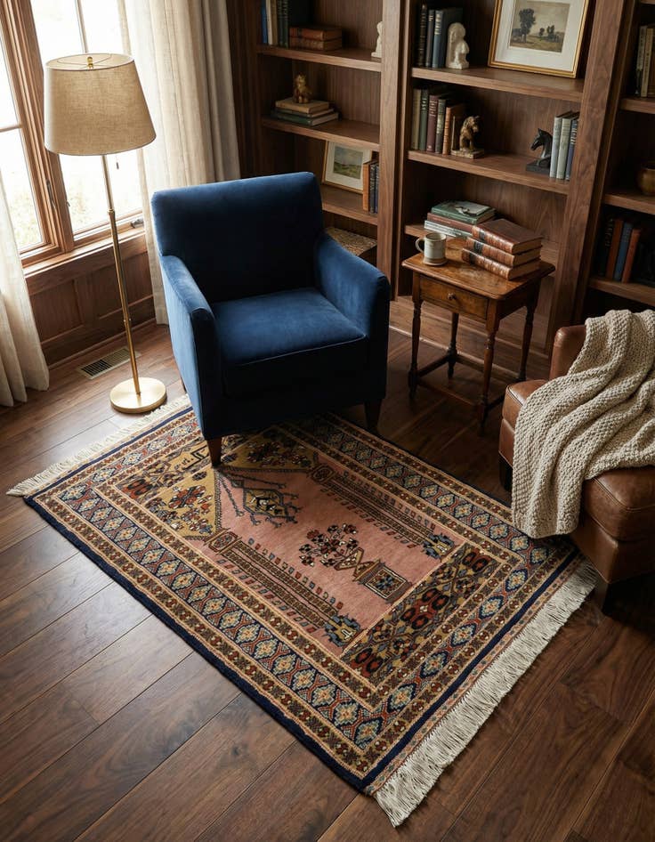 Detail image of 2' 8 x 4' 3 Hand Knotted Bokhara Oriental Wool Rug