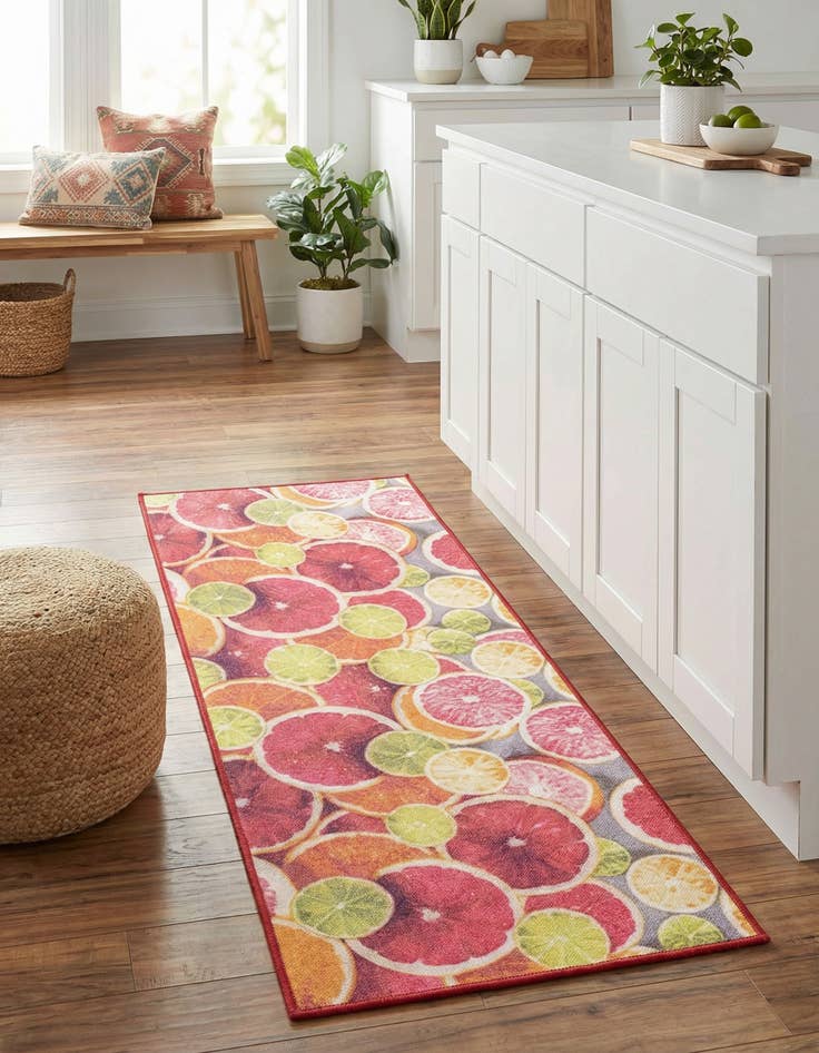 Detail image of 2' x 5' 1 Easy-Clean Jill Zarin Caribbean Indoor / Outdoor Runner Rug