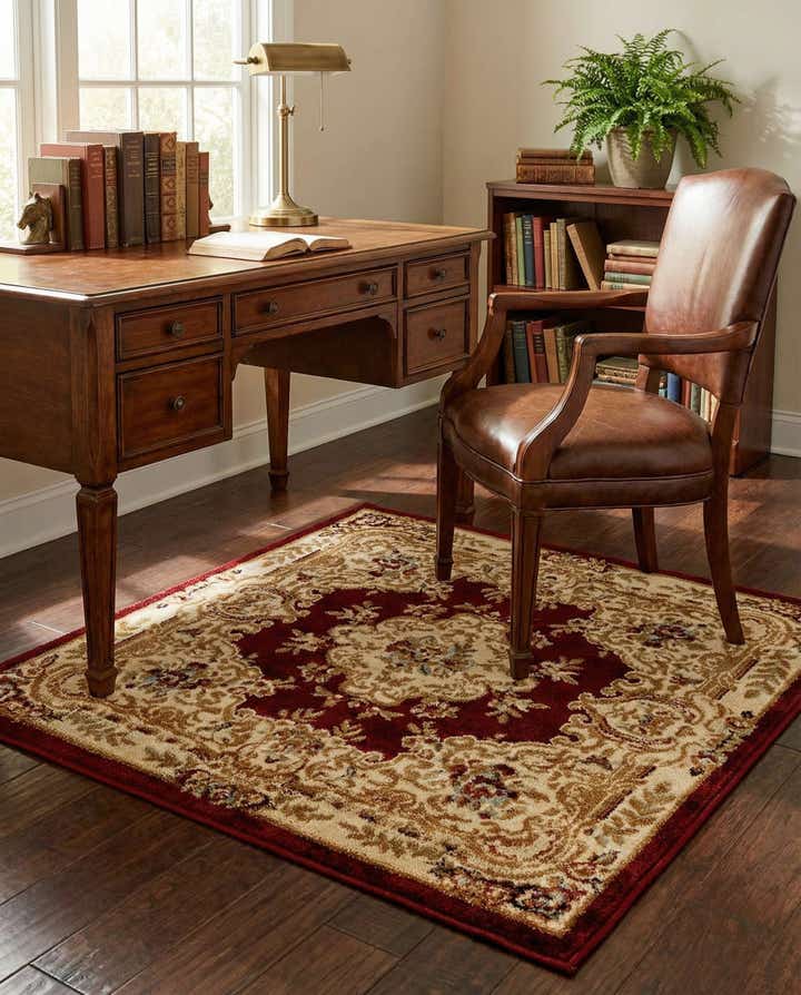 3' x 3' Classic Aubusson Square Rug
