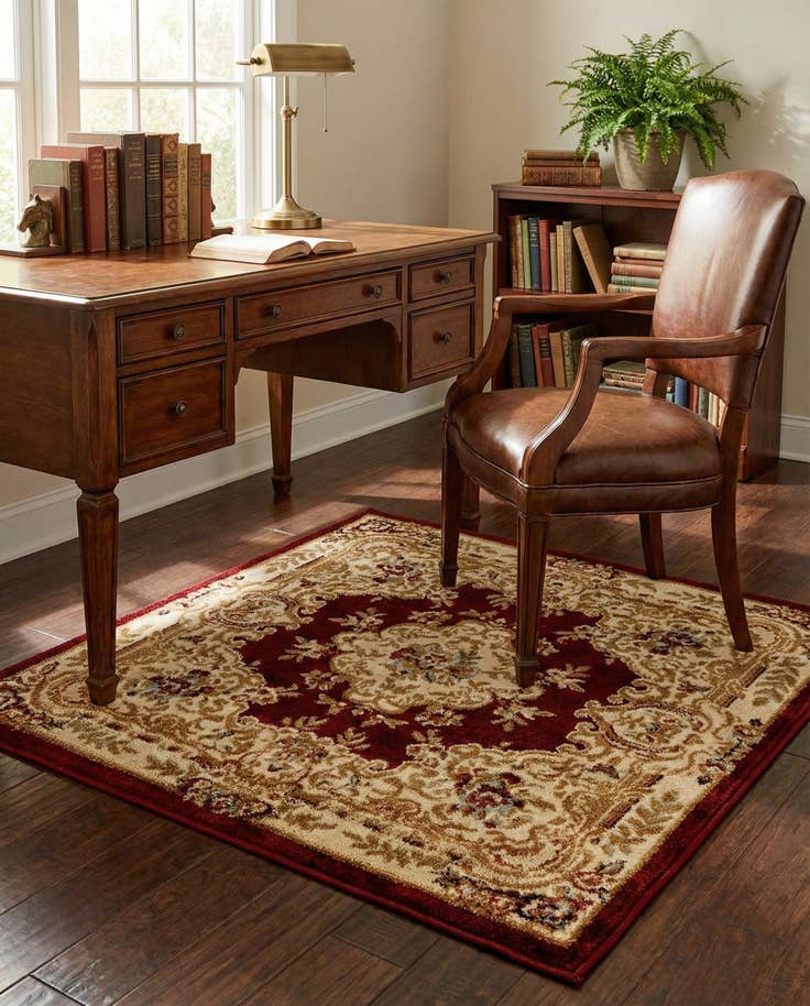 Detail image of 3' x 3' Classic Aubusson Square Rug