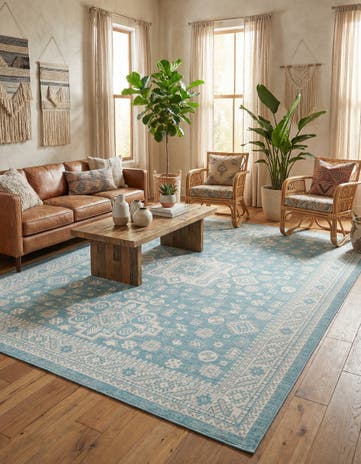 10' x 13' Easy-Clean Aztec Indoor / Outdoor Rug