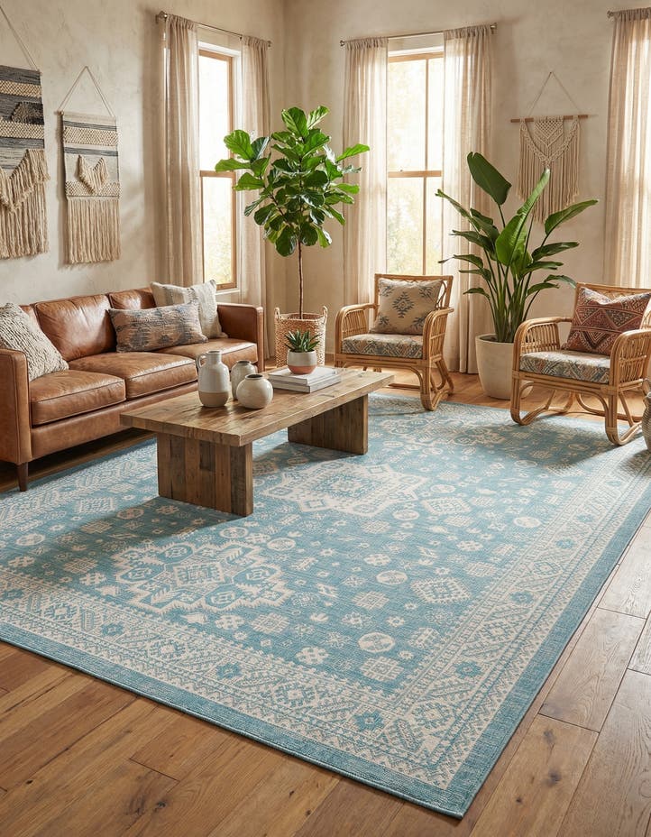 10' x 13' Easy-Clean Aztec Indoor / Outdoor ...