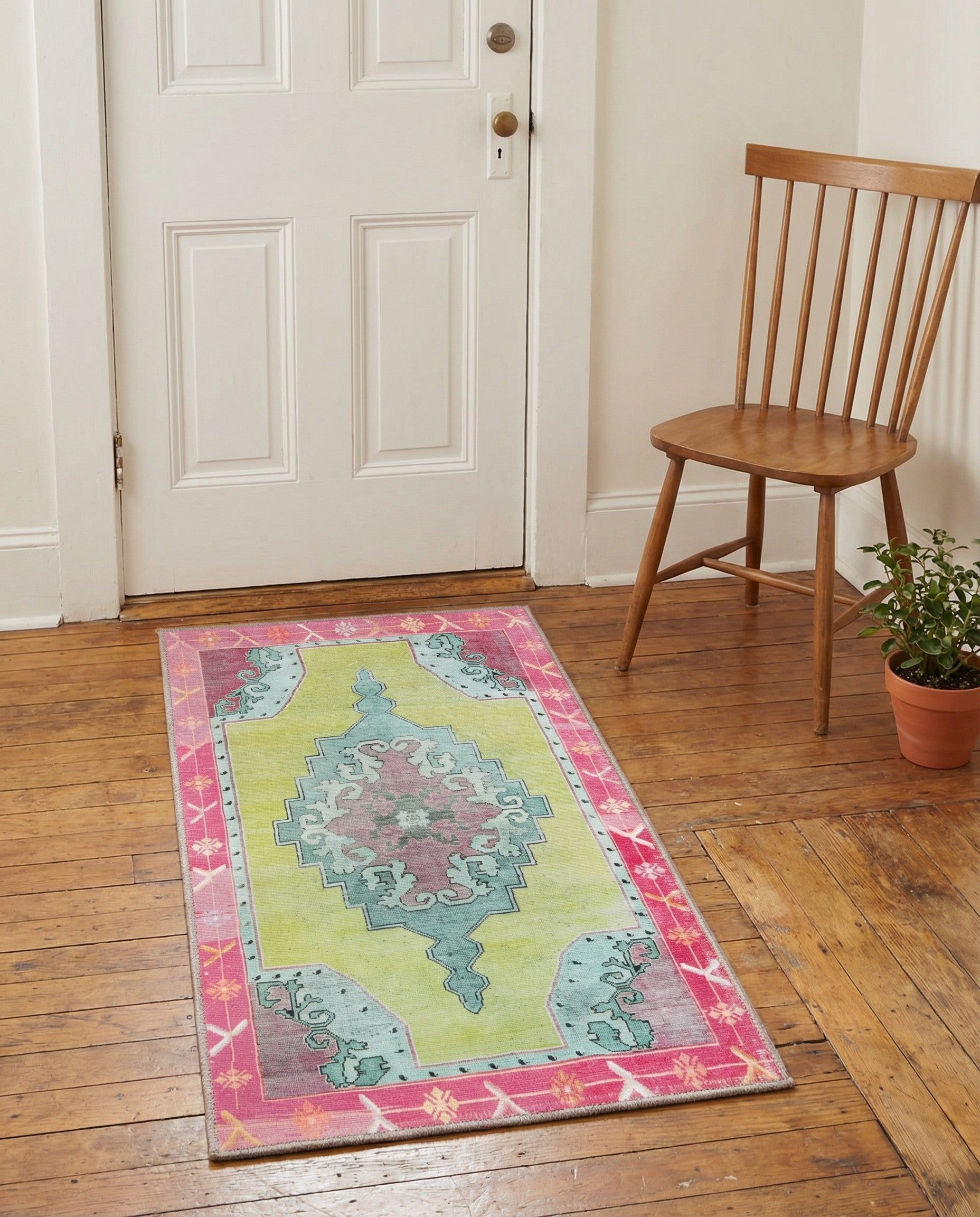 2' x 4' Washable Timeless Runner Rug