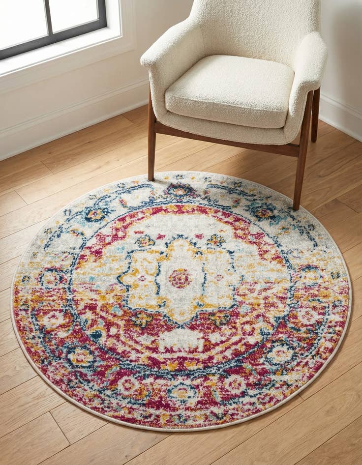 Detail image of 3' x 3' Madeline Vintage Round Rug