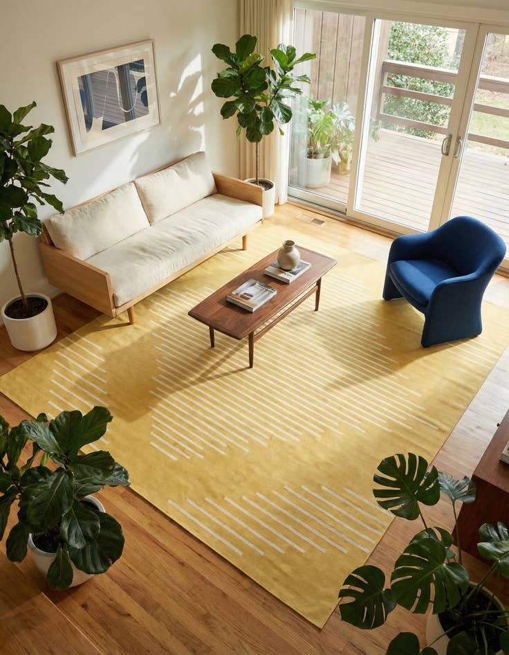 Detail image of 13' x 13'  Washable Modern Indoor / Outdoor Square Rug